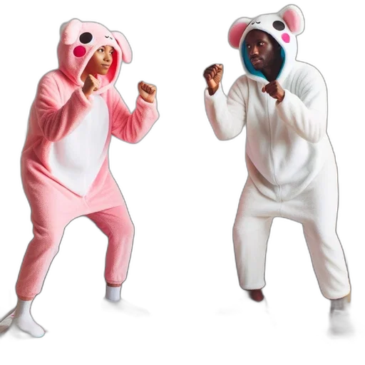 concept art, two, people, wearing transparent PNG cut-out