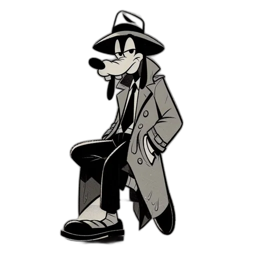 jacket, hat, staff, creature transparent PNG cut-out