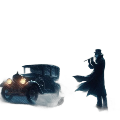 car, concept art, comic book art, watercolor transparent PNG cut-out