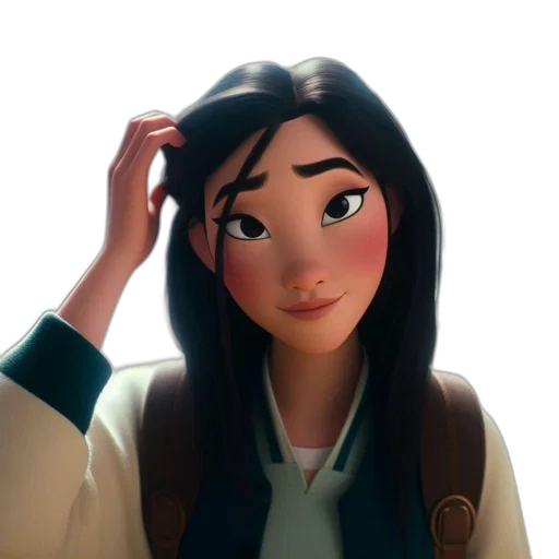 face, jacket, staff, hair transparent PNG cut-out