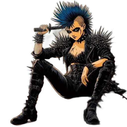concept art, comic book art, cyberpunk, fantasy art transparent PNG cut-out