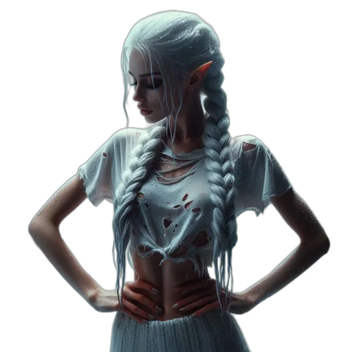 staff, dress, face, concept art transparent PNG cut-out