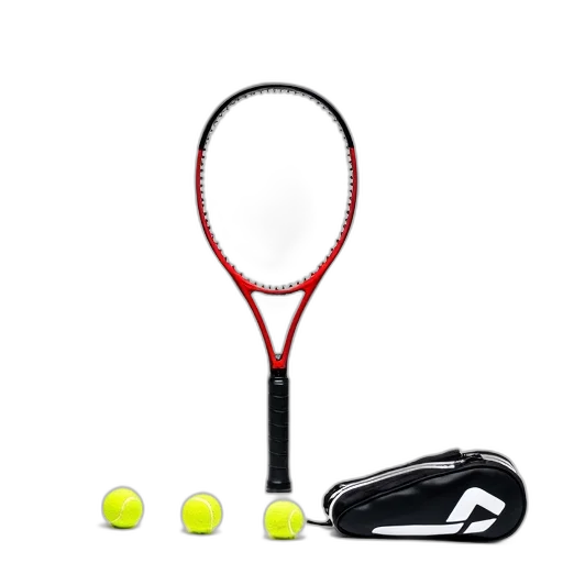 red, tennis, racket, black transparent PNG cut-out