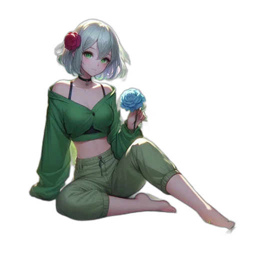 flower, staff, weapon, creature transparent PNG cut-out