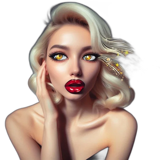 jewelry, face, photorealistic, fantasy art transparent PNG cut-out