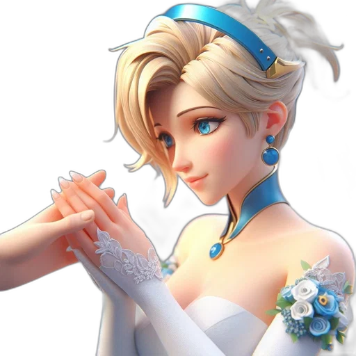 dress, jewelry, crown, staff transparent PNG cut-out