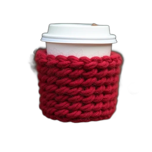 hat, red, image, knitted transparent PNG cut-out