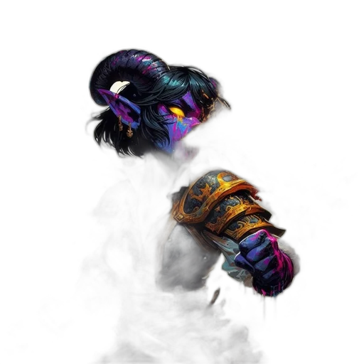 dragon, mask, staff, weapon transparent PNG cut-out
