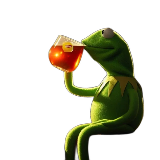 kermit, frog, prominent, muppet transparent PNG cut-out