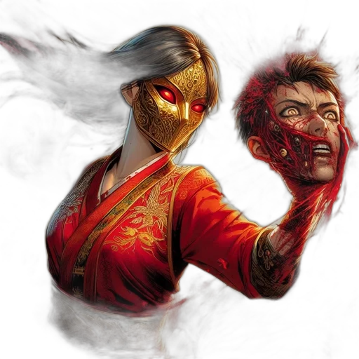 mask, comic book art, concept art, fantasy art transparent PNG cut-out