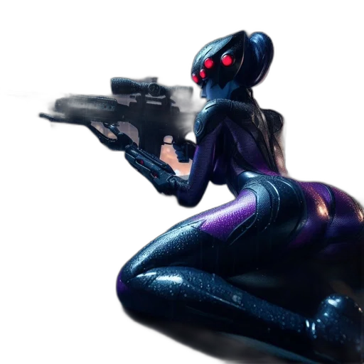 weapon, robot, concept art, 3d render transparent PNG cut-out