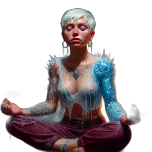 concept art, fantasy art, cyberpunk, photorealistic transparent PNG cut-out