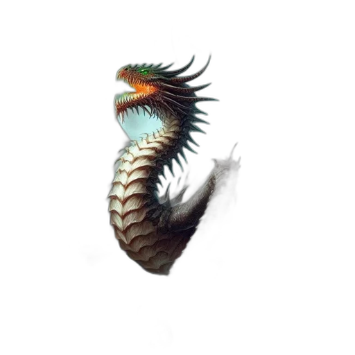 dragon, creature, animal, staff transparent PNG cut-out