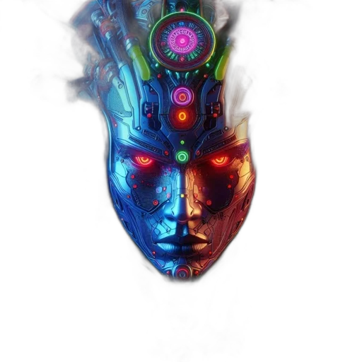 mask, face, robot, crown transparent PNG cut-out