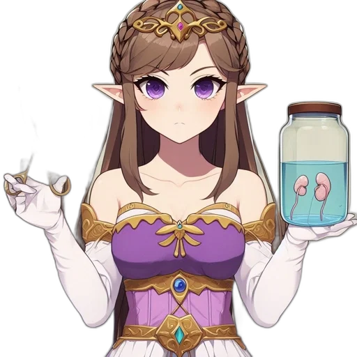 dress, crown, staff, jewelry transparent PNG cut-out