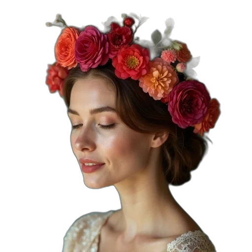 crown, hat, jewelry, flower transparent PNG cut-out