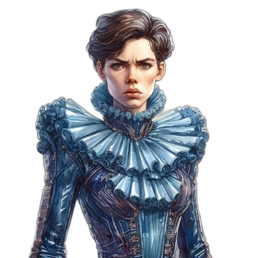 dress, face, jacket, crown transparent PNG cut-out