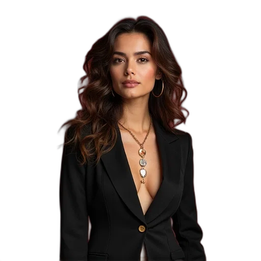 jewelry, jacket, dress, staff transparent PNG cut-out