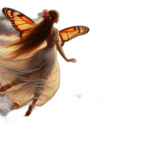 creature, hair, dress, dragon transparent PNG cut-out