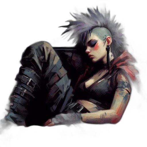 jacket, dragon, cyberpunk, concept art transparent PNG cut-out