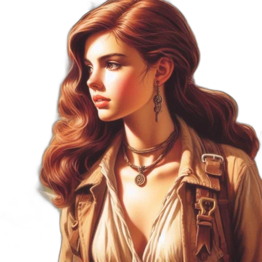 jacket, jewelry, face, hair transparent PNG cut-out