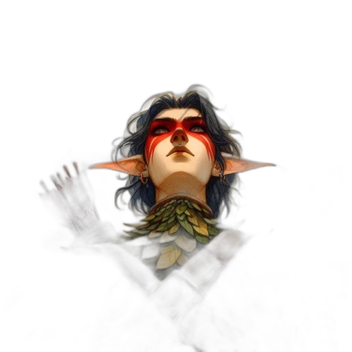 dragon, staff, face, mask transparent PNG cut-out