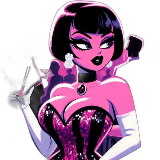 dress, concept art, cartoon, comic book art transparent PNG cut-out