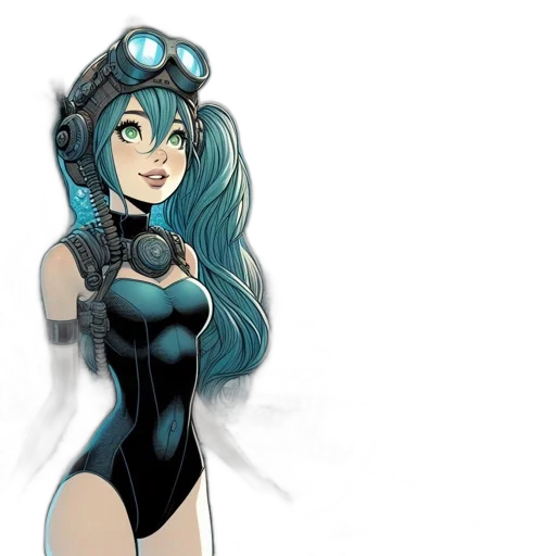 comic book art, concept art, cartoon, fantasy art transparent PNG cut-out