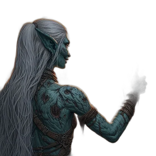 dragon, hair, creature, mask transparent PNG cut-out