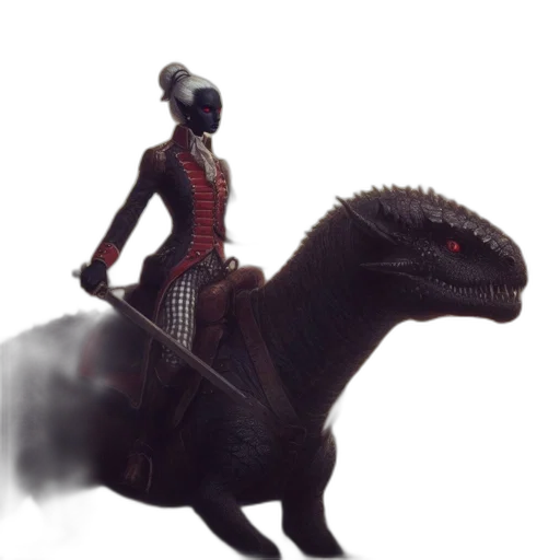 dragon, creature, animal, staff transparent PNG cut-out
