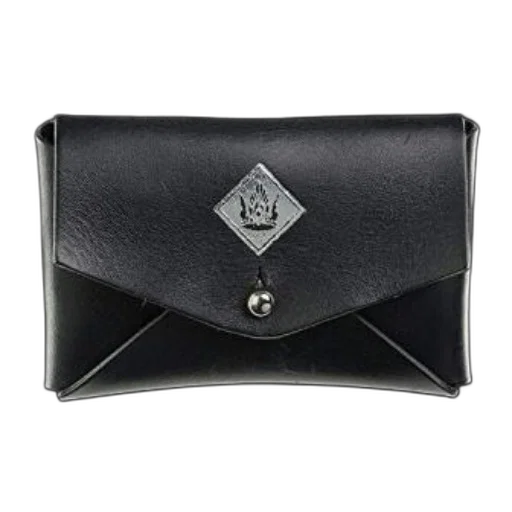 jewelry, black, leather, pouch transparent PNG cut-out