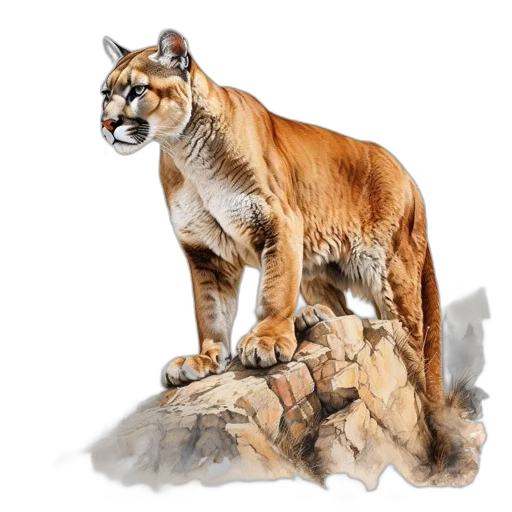 animal, photorealistic, oil painting, concept art transparent PNG cut-out