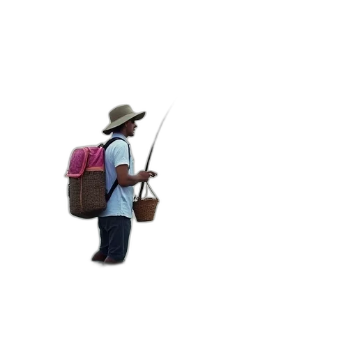 hat, staff, umbrella, jacket transparent PNG cut-out