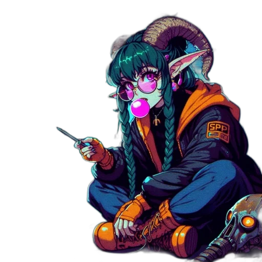 jacket, staff, creature, dragon transparent PNG cut-out