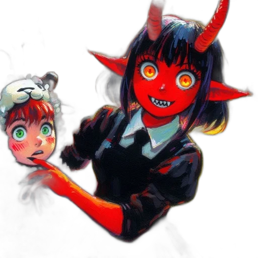 mask, creature, staff, weapon transparent PNG cut-out