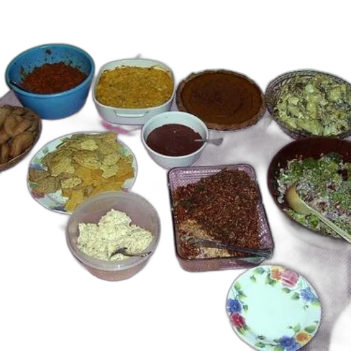 food, earth tones, table, variety transparent PNG cut-out
