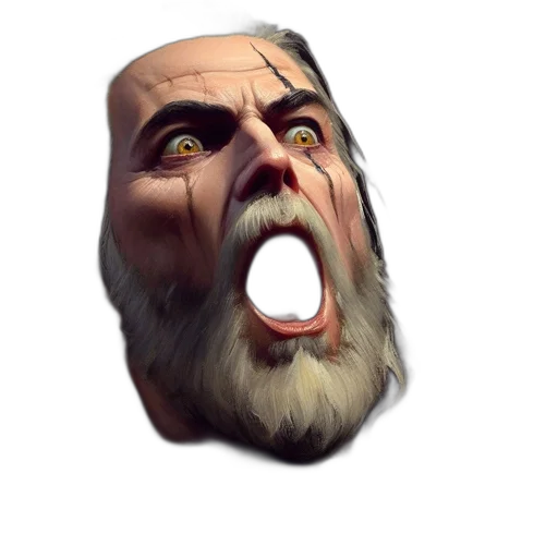 face, mask, creature, weapon transparent PNG cut-out