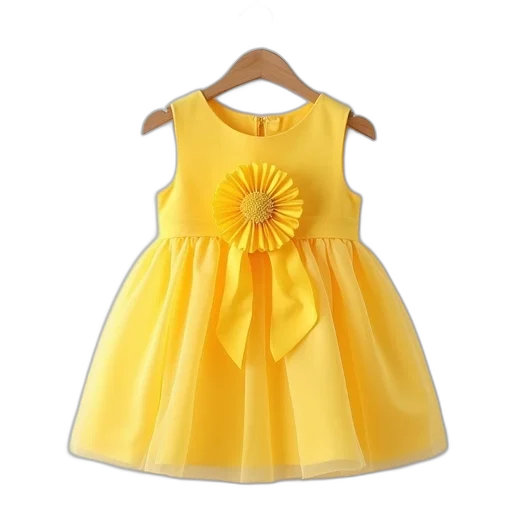 dress, golden, girl, sleeveless transparent PNG cut-out