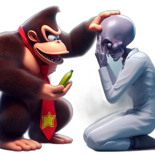 concept art, comic book art, two, anthropomorphic transparent PNG cut-out