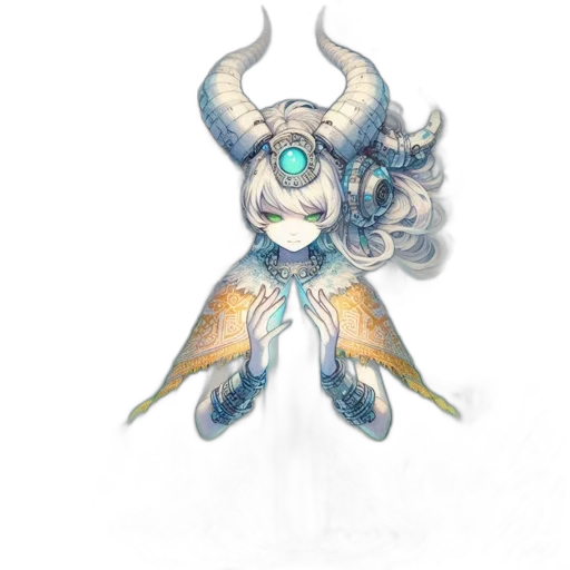 dragon, creature, mask, staff transparent PNG cut-out