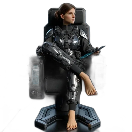 robot, furniture, concept art, cyberpunk transparent PNG cut-out