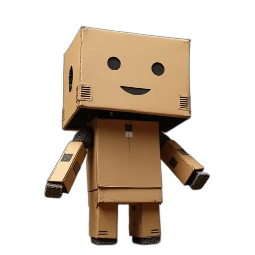 robot, face, staff, 3d render transparent PNG cut-out