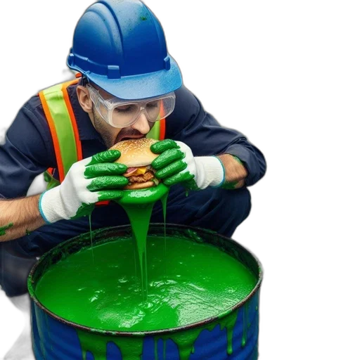 food, bottle, green, worker transparent PNG cut-out