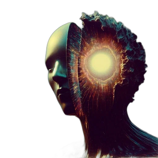 robot, hair, face, mask transparent PNG cut-out
