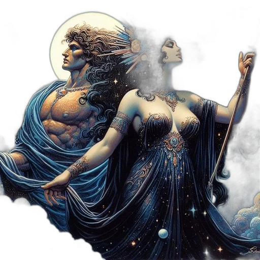 fantasy art, comic book art, concept art, photorealistic transparent PNG cut-out