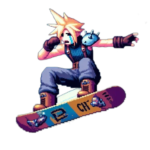 weapon, pixel art, concept art, vaporwave transparent PNG cut-out