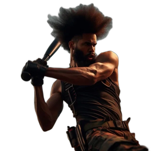 weapon, sword, staff, hair transparent PNG cut-out