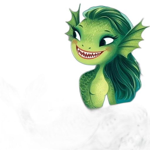 dragon, creature, staff, mask transparent PNG cut-out