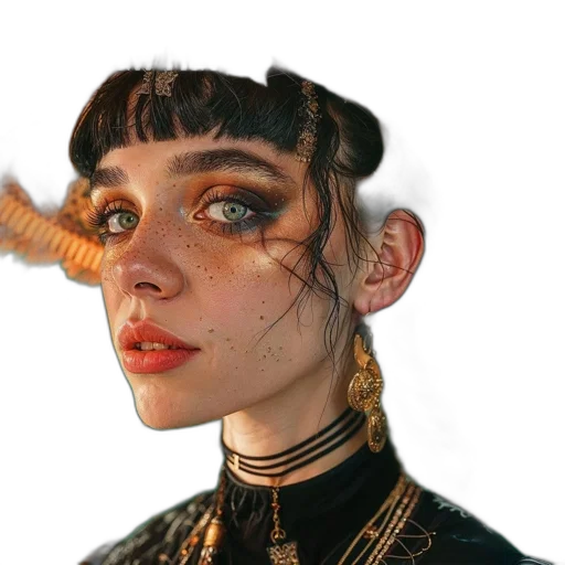 face, dragon, hair, creature transparent PNG cut-out