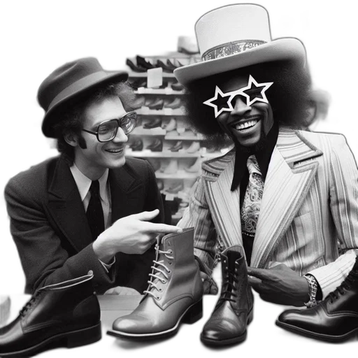shoes, two, men, interact transparent PNG cut-out